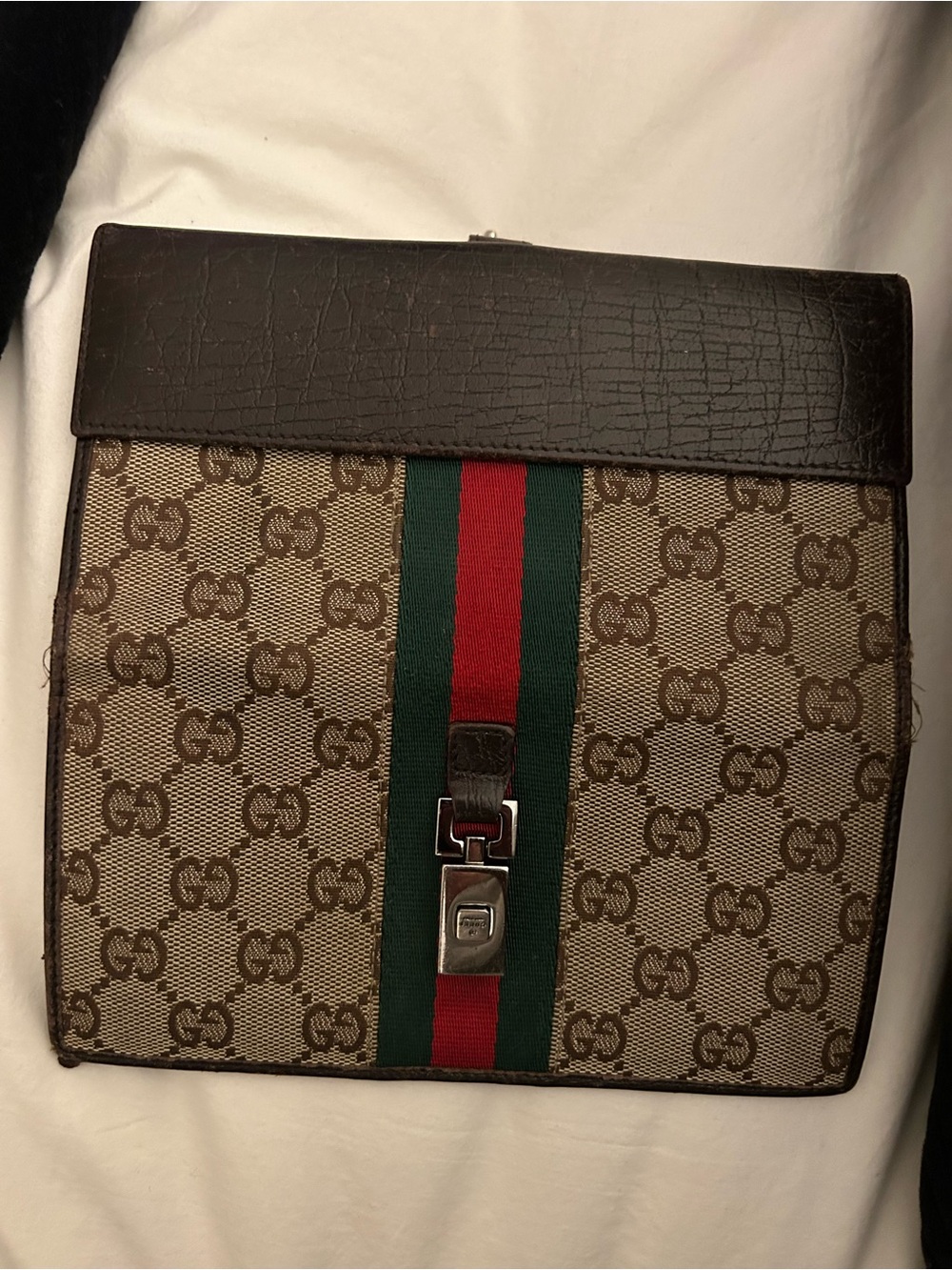 Gucci Brown GG Canvas Wallet with Green and Red Web Stripe - Picture 7 of 10